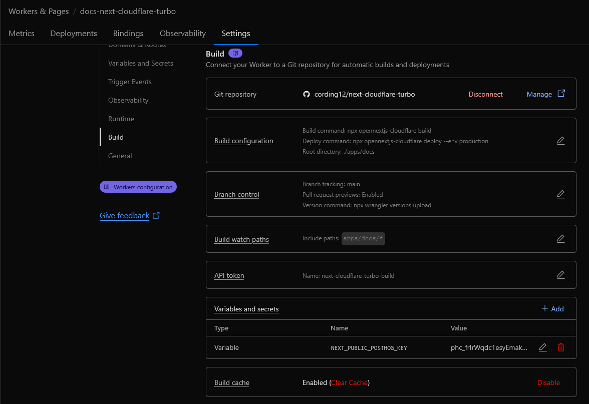 Workers & Pages dashboard